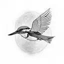 kingfisher tattoo design idea