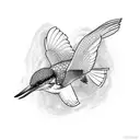 kingfisher tattoo design idea