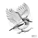 kingfisher tattoo design idea