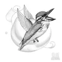 kingfisher tattoo design idea