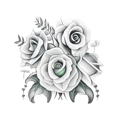 Diego Rivera's flower merchant but with flowers from the cocaplant tattoo design idea