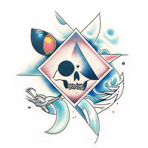 estrelas no gogo do pescoço  tattoo design idea