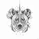 psychedelic hyena tattoo design idea