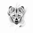 psychedelic hyena tattoo design idea