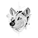 psychedelic hyena tattoo design idea