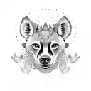 psychedelic hyena tattoo design idea