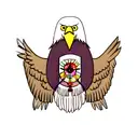 eagle with chakras  tattoo design idea
