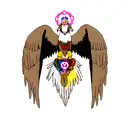 eagle with chakras  tattoo design idea