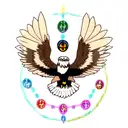 eagle with chakras  tattoo design idea