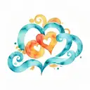 mom dad son Haitian love heart tattoo design idea