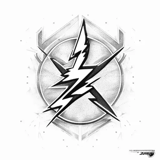 Dotwork Tampa Bay Lightning Logo Tattoo Idea - BlackInk AI