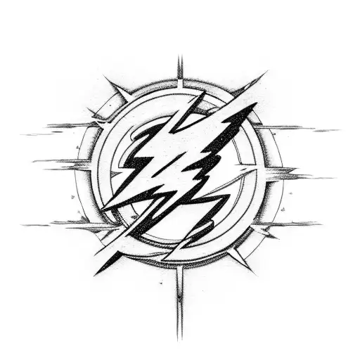 Dotwork Tampa Bay Lightning Logo Tattoo Idea - BlackInk AI