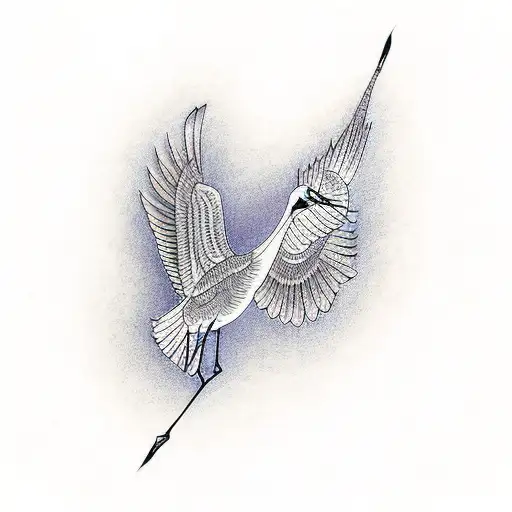 sandhill crane tattoo design idea