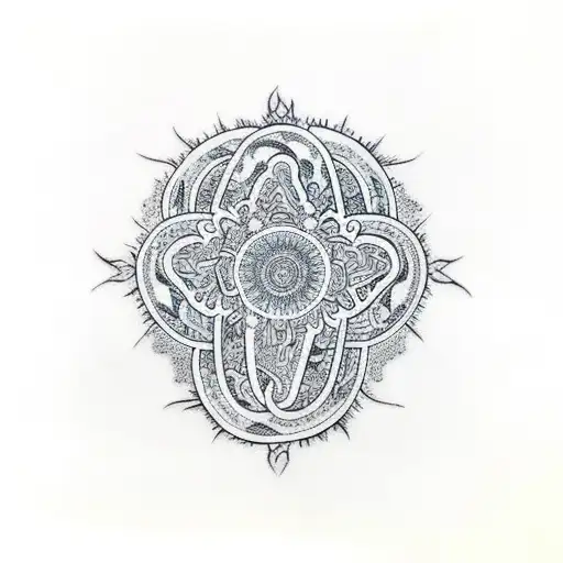 paisley tattoo design idea