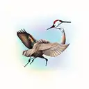 sandhill crane tattoo design idea