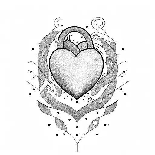 heart beat with "just keep swimming" script tattoo design idea
