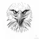 eagle face tattoo design idea