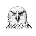 eagle face tattoo design idea