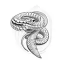 draw cobra snake with two heads and  small wings tattoo design outline without shades. for shoulder tattoo design idea
