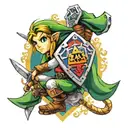 legend of Zelda ocarina of time tattoo design idea