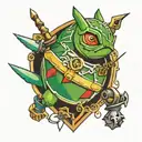 legend of Zelda ocarina of time tattoo design idea