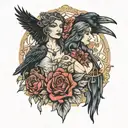 Raven and Freya tattoo design idea