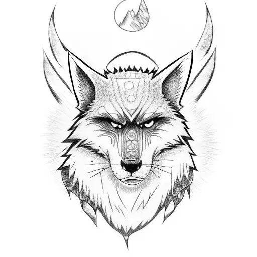 princess mononoke tattoo design idea