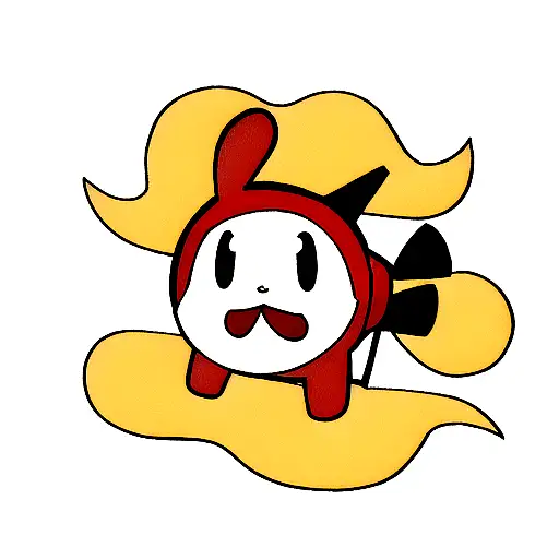 red line with going merry on bottom in black and thousand sunny on top in color tattoo design idea