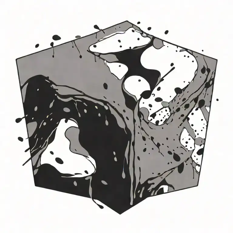 paint splatters tattoo design idea