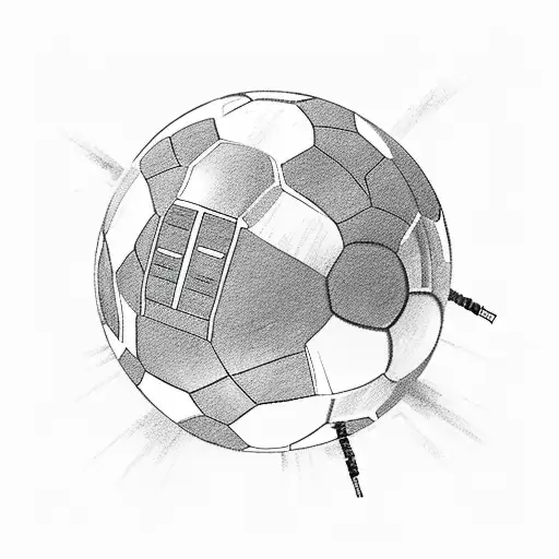 A silhouette of Darth Vader playing soccer tattoo design idea