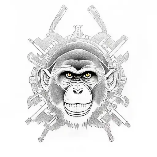 Monkey D Ruffy Gear 5  tattoo design idea