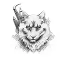 russische stern tattoo design idea