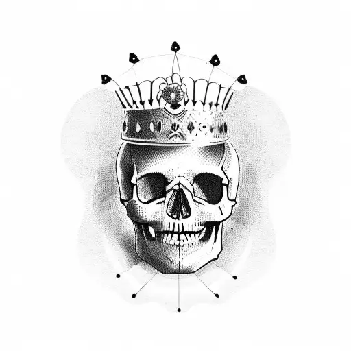 A skull wearing a sombrero with the number 13 tattoo design idea