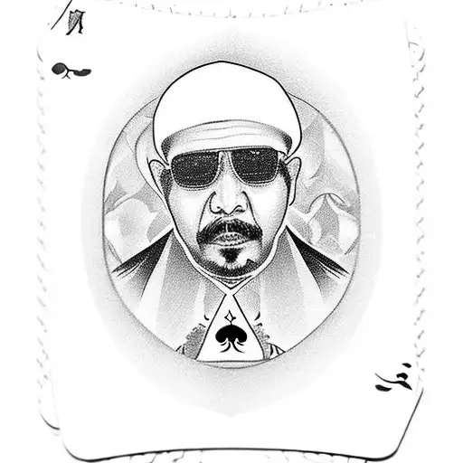 A deck of cards featuring Mexican mafia leaders tattoo design idea