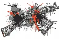 AK-47 tattoo design idea