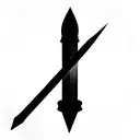 Sword with broken blade  tattoo design idea