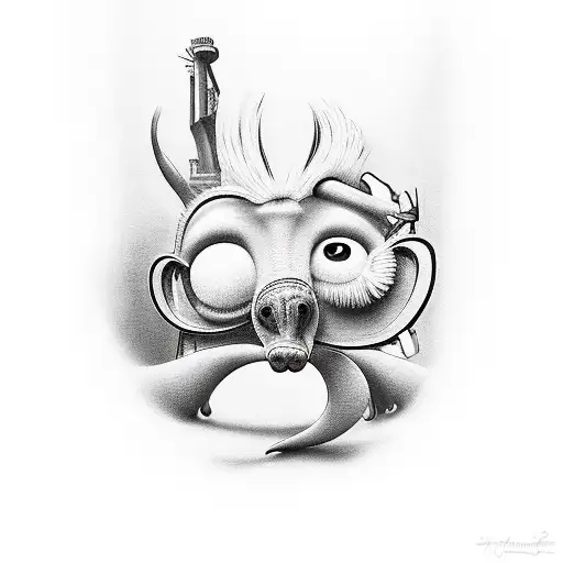 Manny from ice age tattoo design idea
