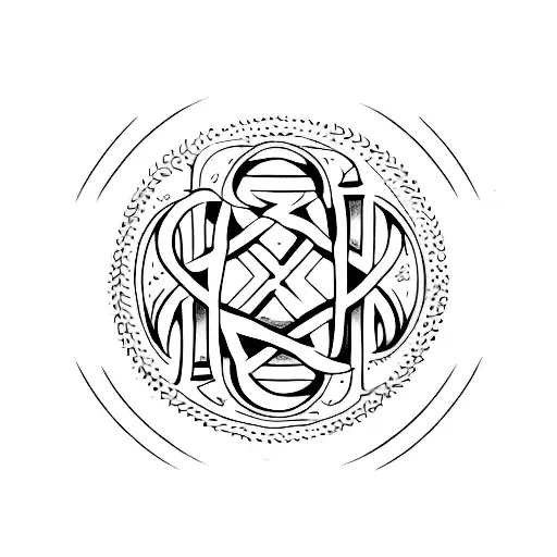 witchcraft symbol tattoo design idea