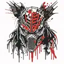 predator mask tattoo design idea