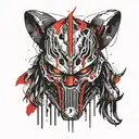 predator mask tattoo design idea