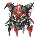 predator mask tattoo design idea