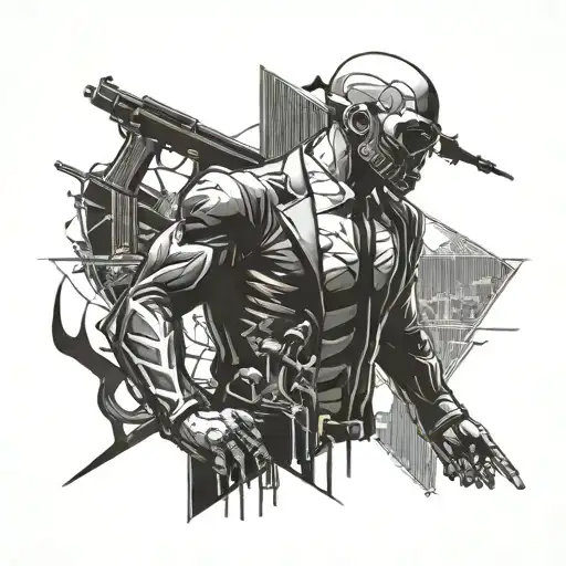Hitman games series tattoo design idea