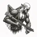 Hitman games series tattoo design idea