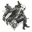 Hitman games series tattoo design idea