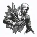 Hitman games series tattoo design idea