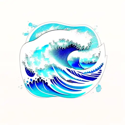 Double Koi Fish Great Wave Tattoo - Koi - Magnet | TeePublic