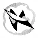 double wave crest with gps coordinates tattoo design idea