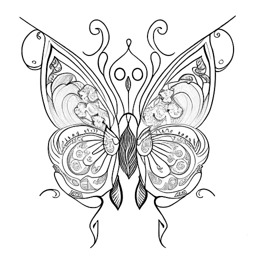 mariposa tattoo design idea