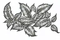 Laurel wreath tattoo design idea