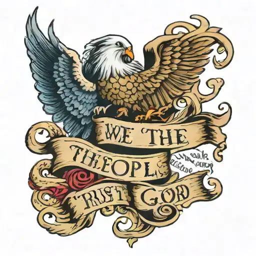 We The people with trust in god below it in the constitution font  tattoo design idea